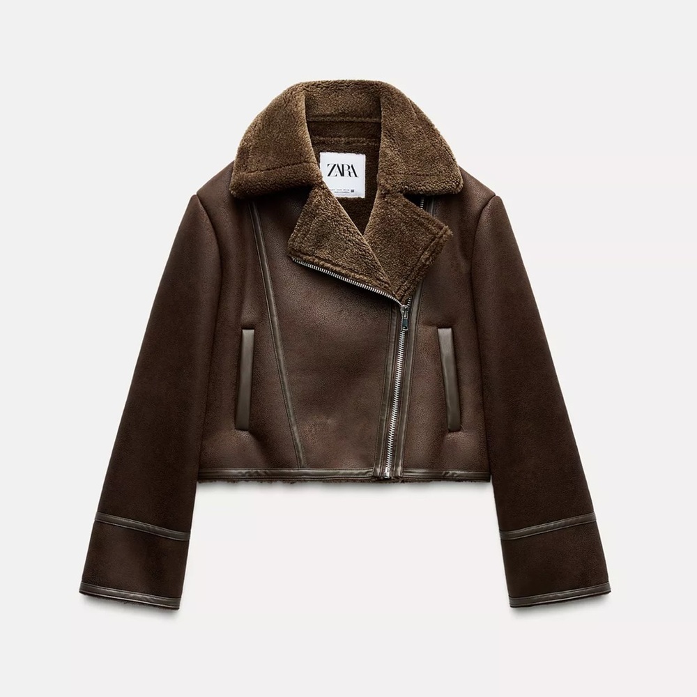 Zara Dark Brown Short Jacket - Size S